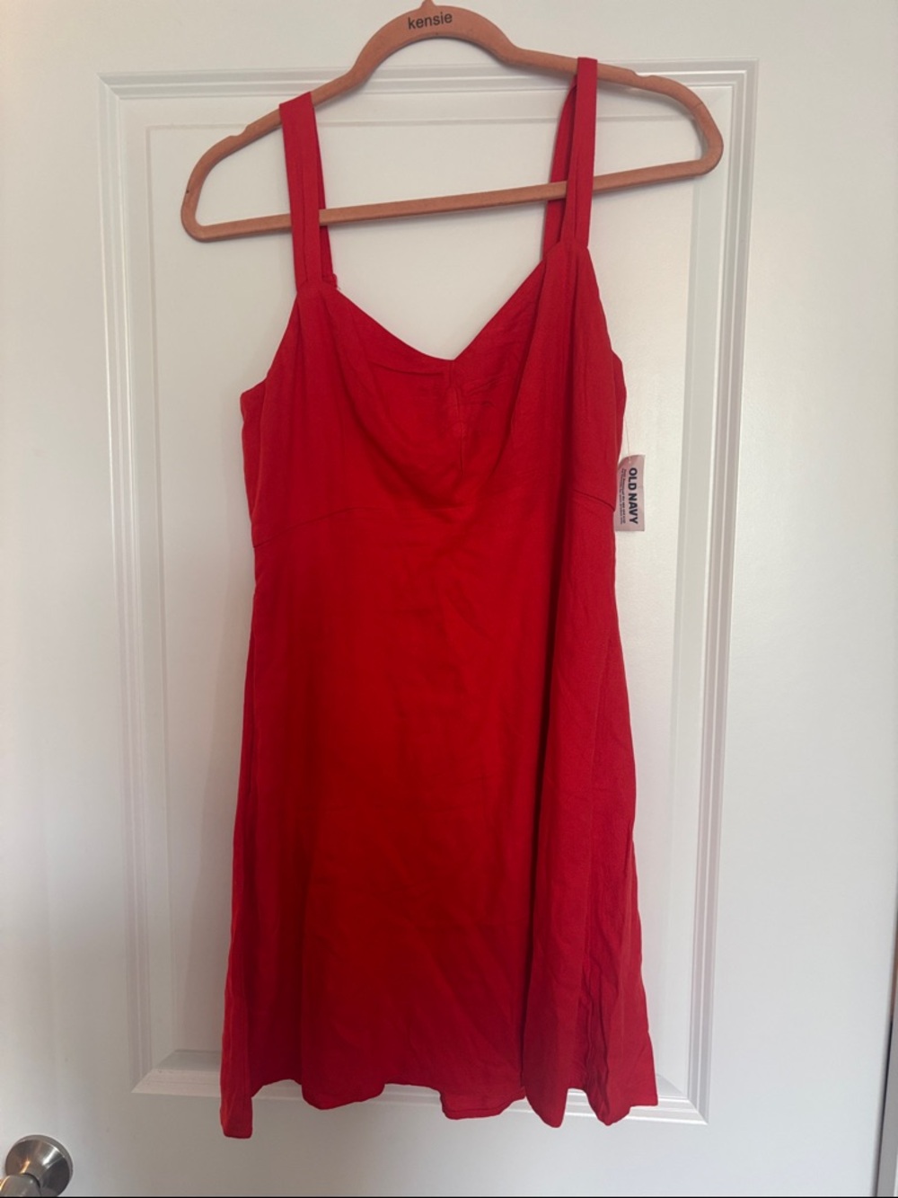 Old Navy Red Sleeveless Dress with Sweetheart Neckline